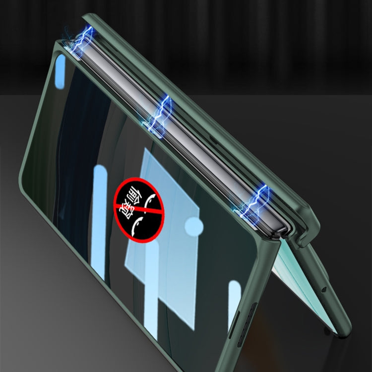 For Huawei Mate X5 GKK Wristband Integrated Privacy Film Magnetic Hinge Phone Case(Carbon Fiber) by GKK