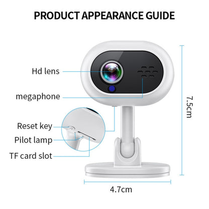 A4 1080P HD WiFi Smart Surveillance Camera Support Two-way Voice & Infrared Night Vision by bashfashion