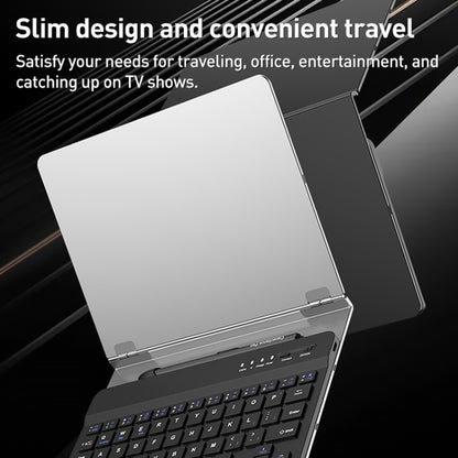 GKK Metal Folding Holder + Bluetooth Keyboard + Pen + Pen Slots + Mouse Set(Black) by GKK