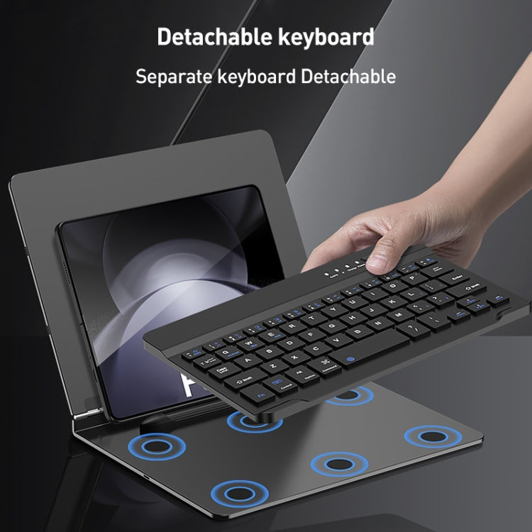 GKK Metal Folding Holder + Bluetooth Keyboard + Pen + Pen Slots + Mouse Set(Black) by GKK