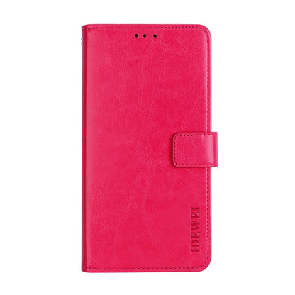 For Huawei Y8p idewei Crazy Horse Texture Horizontal Flip Leather Case with Holder & Card Slots & Wallet(Rose Red) by idewei