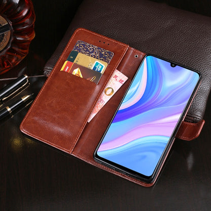 For Huawei Y8p idewei Crazy Horse Texture Horizontal Flip Leather Case with Holder & Card Slots & Wallet(Rose Red) by idewei
