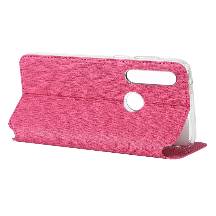 For Motorola Moto G Power ViLi Magnetic Suction Shockproof TPU + PU Horizontal Flip Protective Case with Card Slot & Holder(Rose Red) by ViLi