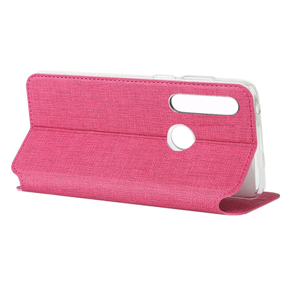 For Motorola Moto G Power ViLi Magnetic Suction Shockproof TPU + PU Horizontal Flip Protective Case with Card Slot & Holder(Rose Red) by ViLi