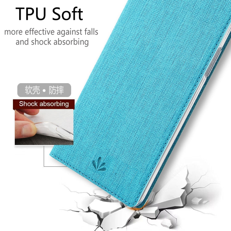 For Google Pixel 4a ViLi Magnetic Suction Shockproof TPU + PU Horizontal Flip Protective Case with Card Slot & Holder(Blue) by ViLi