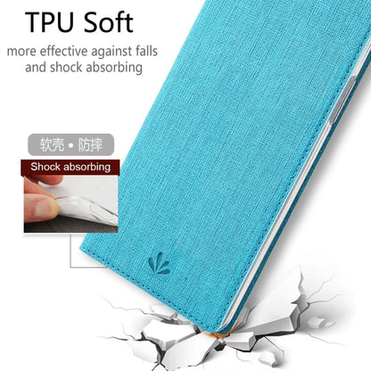 For Google Pixel 4a ViLi Magnetic Suction Shockproof TPU + PU Horizontal Flip Protective Case with Card Slot & Holder(Blue) by ViLi