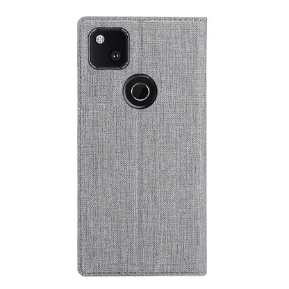 For Google Pixel 4a ViLi Magnetic Suction Shockproof TPU + PU Horizontal Flip Protective Case with Card Slot & Holder(Grey) by ViLi