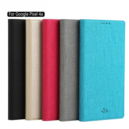 For Google Pixel 4a ViLi Magnetic Suction Shockproof TPU + PU Horizontal Flip Protective Case with Card Slot & Holder(Rose Red) by ViLi