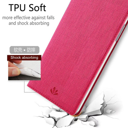 For Google Pixel 4a ViLi Magnetic Suction Shockproof TPU + PU Horizontal Flip Protective Case with Card Slot & Holder(Rose Red) by ViLi