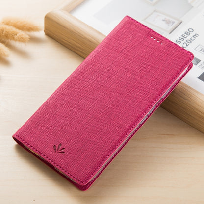 For Google Pixel 4a ViLi Magnetic Suction Shockproof TPU + PU Horizontal Flip Protective Case with Card Slot & Holder(Rose Red) by ViLi