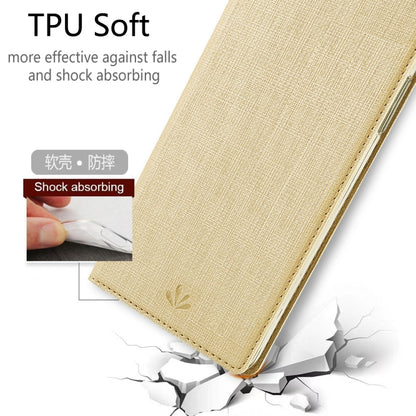 For Google Pixel 4a ViLi Magnetic Suction Shockproof TPU + PU Horizontal Flip Protective Case with Card Slot & Holder(Gold) by ViLi