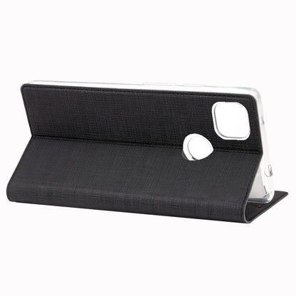 For Google Pixel 4a ViLi Magnetic Suction Shockproof TPU + PU Horizontal Flip Protective Case with Card Slot & Holder(Black) by ViLi