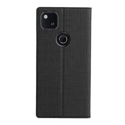 For Google Pixel 4a ViLi Magnetic Suction Shockproof TPU + PU Horizontal Flip Protective Case with Card Slot & Holder(Black) by ViLi