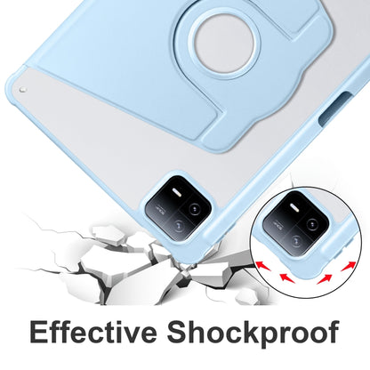 For Xiaomi Pad 6 Pro / Pad 6 Acrylic 360 Degree Rotation Holder Tablet Leather Case(Ice Blue) by bashfashion