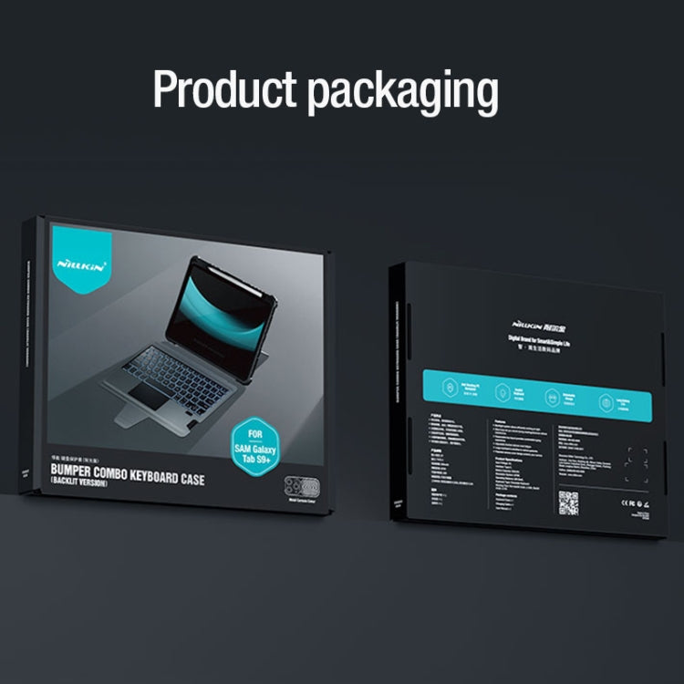 For Samsung Galaxy Tab S9+ / S9+ 5G Nillkin Backlit Version Bumper Combo Keyboard Case by NILLKIN