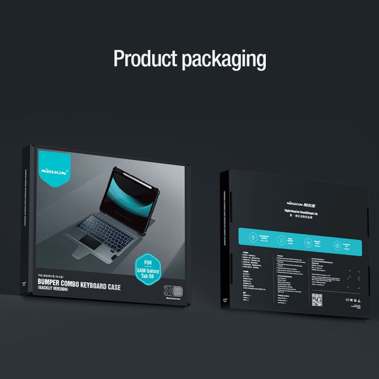 For Samsung Galaxy Tab S9 / S9 5G Nillkin Backlit Version Bumper Combo Keyboard Case by NILLKIN