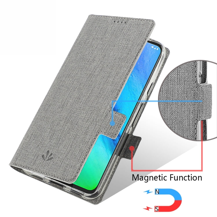 For LG Stylo 6 ViLi Side Button Magnetic Suction Type Shockproof TPU + PU Horizontal Flip Protective Case with Card Slot & Holder & Wallet(Grey) by ViLi