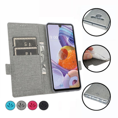 For LG Stylo 6 ViLi Side Button Magnetic Suction Type Shockproof TPU + PU Horizontal Flip Protective Case with Card Slot & Holder & Wallet(Grey) by ViLi