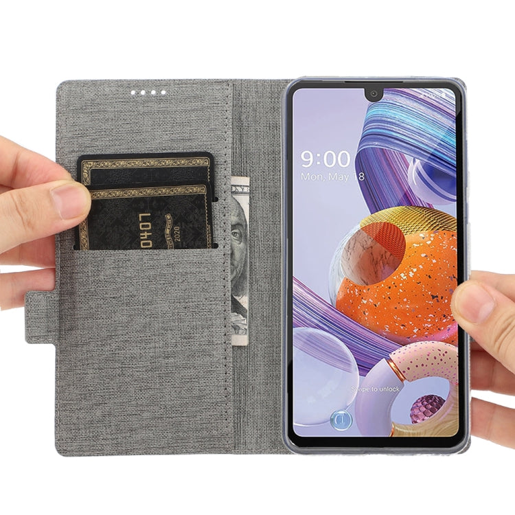 For LG Stylo 6 ViLi Side Button Magnetic Suction Type Shockproof TPU + PU Horizontal Flip Protective Case with Card Slot & Holder & Wallet(Grey) by ViLi