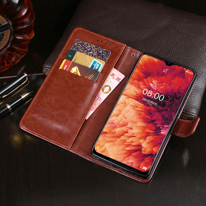 For Ulefone Note 8P idewei Crazy Horse Texture Horizontal Flip Leather Case with Holder & Card Slots & Wallet(Yellow) by idewei