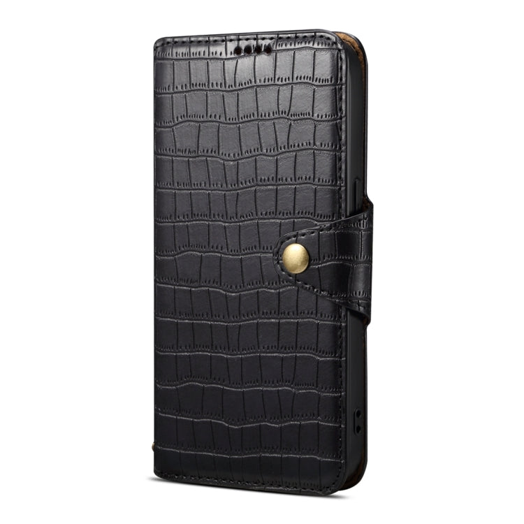 For Huawei Mate 60 Pro / Mate 60 Pro+ Denior Crocodile Texture Oil Edge Leather Phone Case(Black) by Denior