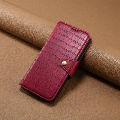 For Huawei Mate 40 Denior Crocodile Texture Oil Edge Leather Phone Case(Rose Red) by Denior
