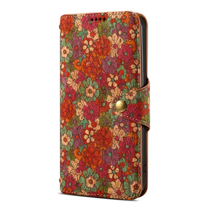 For Google Pixel 6 Pro Denior Flower Language Series Cork Fabric Oil Edge Leather Phone Case(Summer) by Denior