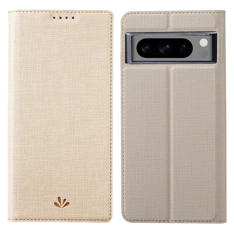 For Google Pixel 8 Pro ViLi DMX Series TPU + PU Leather Magnetic Phone Case(Gold) by ViLi