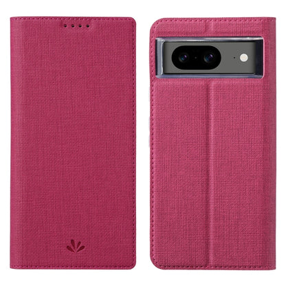 For Google Pixel 8 ViLi DMX Series TPU + PU Leather Magnetic Phone Case(Rose Red) by ViLi