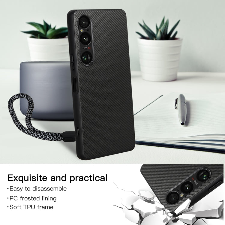 For Sony Xperia 1 VI ViLi TC Series Kevlar Carbon Fiber Texture Phone Case(Black) by ViLi