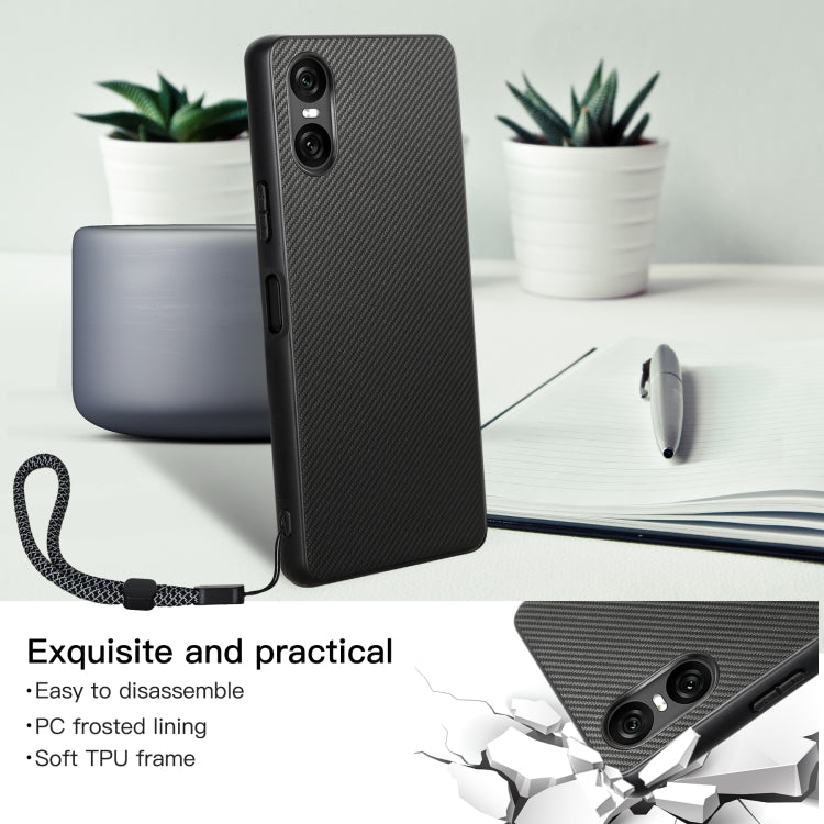 For Sony Xperia 10 VI ViLi TC Series Kevlar Carbon Fiber Texture Phone Case(Black) by ViLi