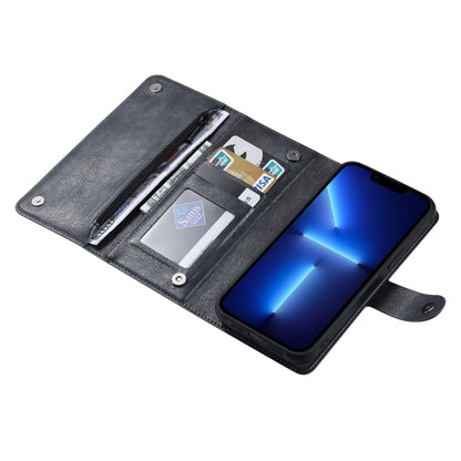 For iPhone 13 Pro ViLi GV Series MagSafe Magnetic Zipper Leather Phone Case(Black) by ViLi