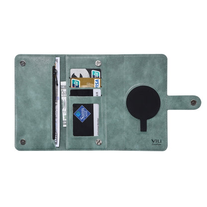 For iPhone 14 Pro ViLi GV Series MagSafe Magnetic Zipper Leather Phone Case(Green) by ViLi