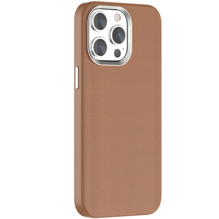 For iPhone 15 Pro Mutural Mingdian Series MagSafe Magnetic Phone Case(Brown) by Mutural