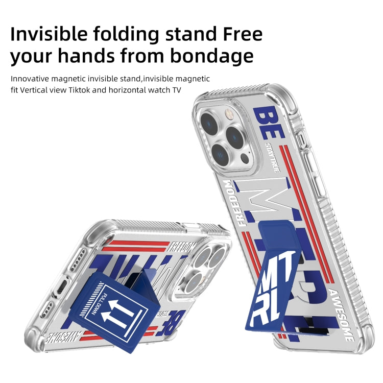 For iPhone 15 Pro Max Mutural Cyber Series TPU Phone Case with IML Stand(Yellow) by Mutural