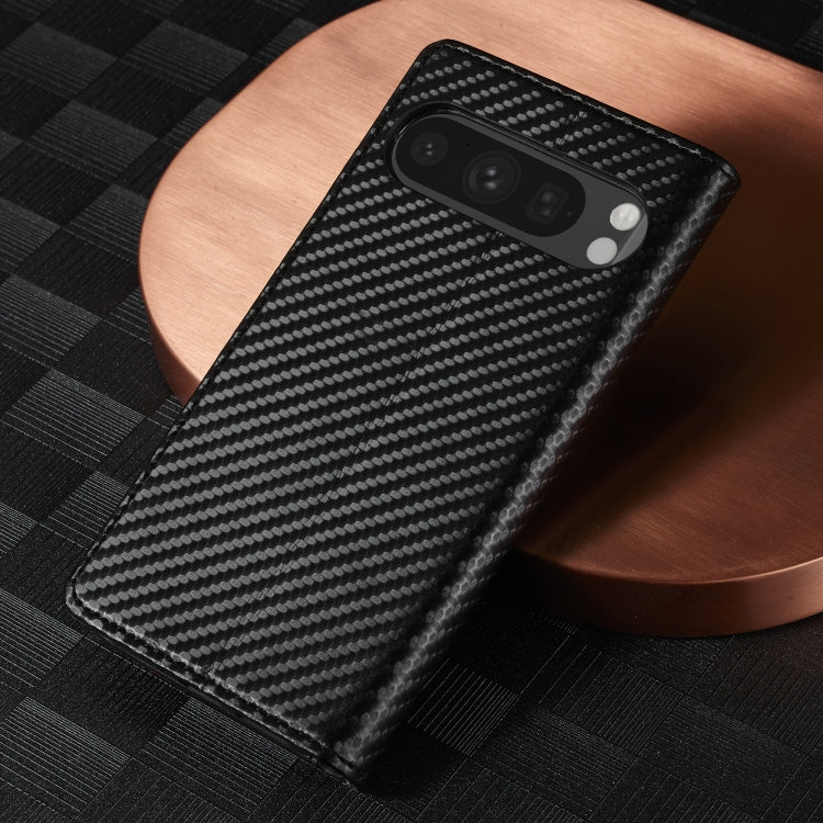 For Google Pixel 9 LC.IMEEKE Carbon Fiber Leather Phone Case(Vertical Black) by LC.IMEEKE