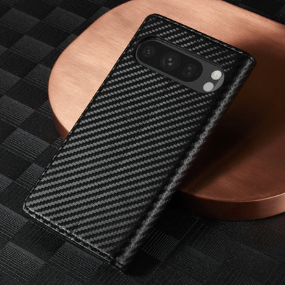 For Google Pixel 9 LC.IMEEKE Carbon Fiber Leather Phone Case(Vertical Black) by LC.IMEEKE