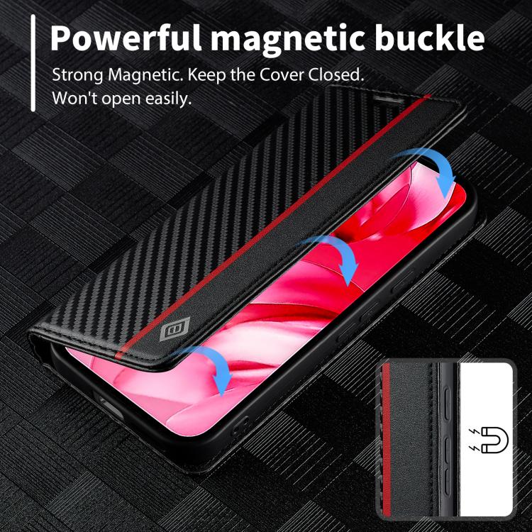 For Google Pixel 9a LC.IMEEKE Carbon Fiber Leather Phone Case(Vertical Black) by LC.IMEEKE