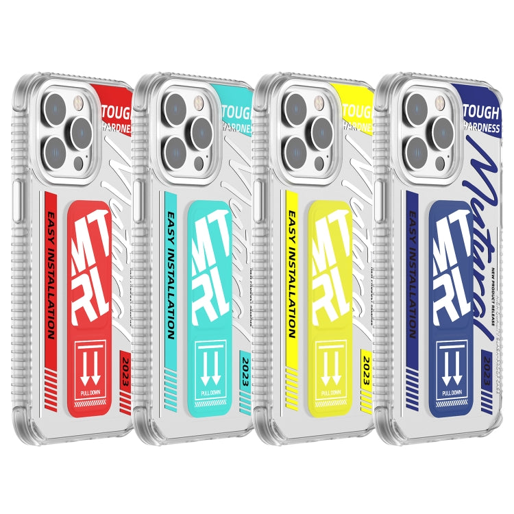 For iPhone 15 Pro Mutural Wing Flash Series TPU Phone Case with IML Stand(Green) by Mutural