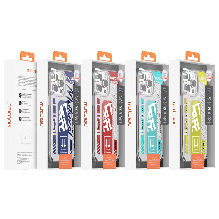 For iPhone 15 Pro Mutural Wing Flash Series TPU Phone Case with IML Stand(Green) by Mutural