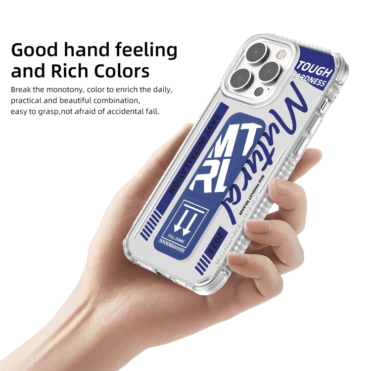 For iPhone 15 Pro Max Mutural Wing Flash Series TPU Phone Case with IML Stand(Green) by Mutural