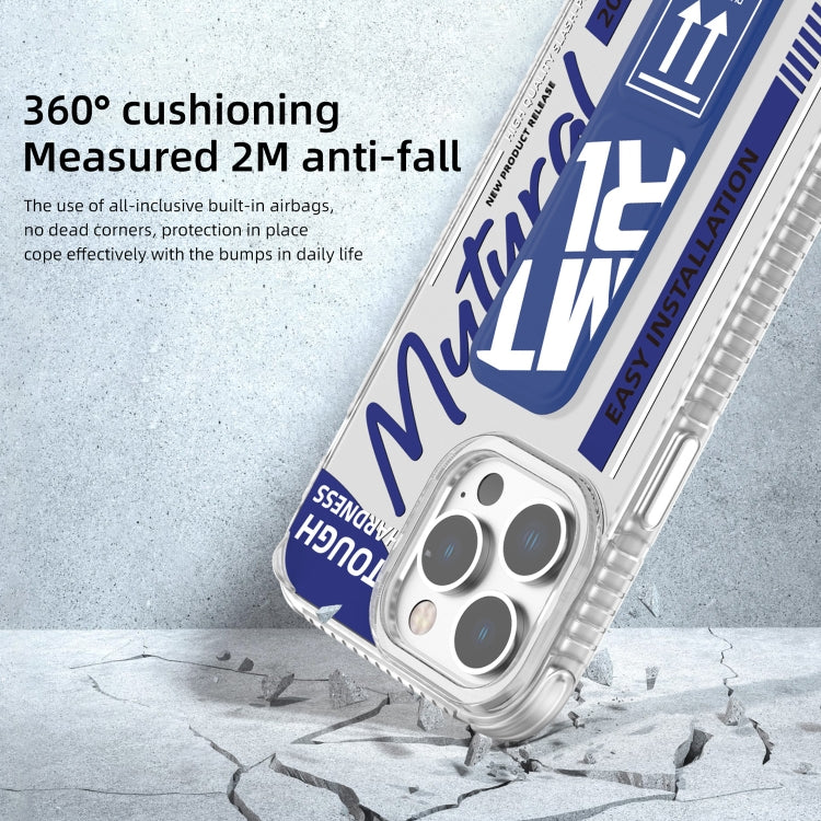 For iPhone 15 Pro Mutural Wing Flash Series TPU Phone Case with IML Stand(Yellow) by Mutural