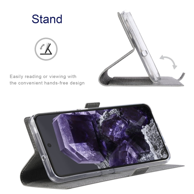 For Google Pixel 8 ViLi K Series Shockproof Magnetic Flip Leather Phone Case(Grey) by ViLi