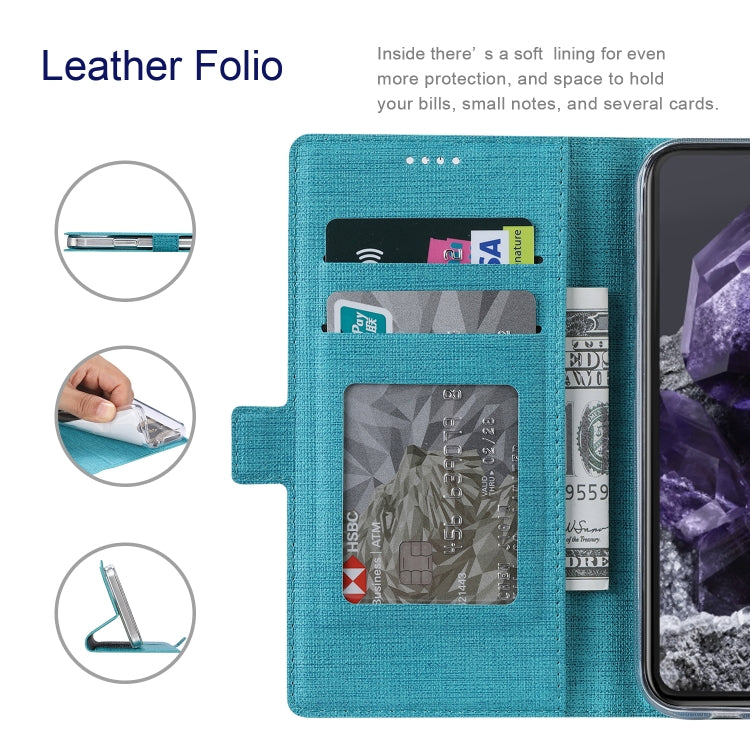 For Google Pixel 8 ViLi K Series Shockproof Magnetic Flip Leather Phone Case(Blue) by ViLi