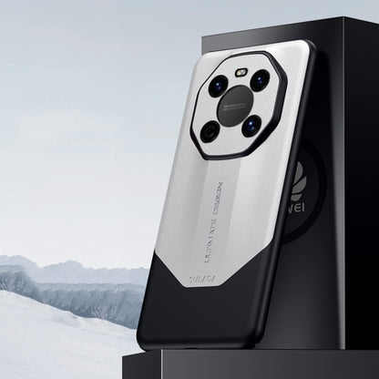 For Huawei Mate 40 SULADA Plain Leather + PC Shockproof Phone Case(White) by SULADA