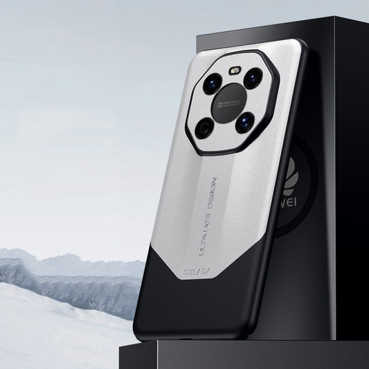 For Huawei Mate 40 SULADA Plain Leather + PC Shockproof Phone Case(White) by SULADA