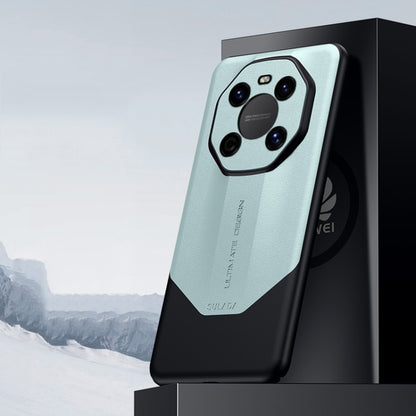 For Huawei Mate 40 SULADA Plain Leather + PC Shockproof Phone Case(Green) by SULADA