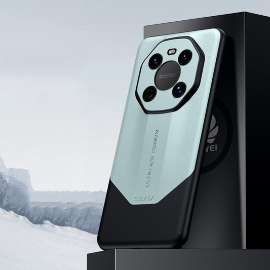 For Huawei Mate 40 SULADA Plain Leather + PC Shockproof Phone Case(Green) by SULADA