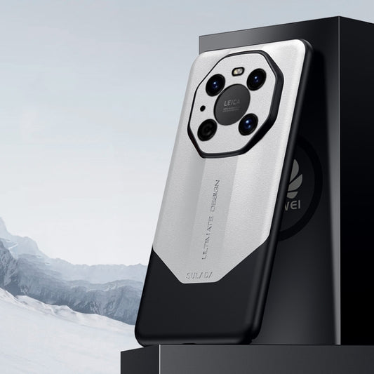 For Huawei Mate 40 Pro SULADA Plain Leather + PC Shockproof Phone Case(White) by SULADA