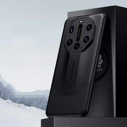 For Huawei Mate 40 RS Porsche Design SULADA Plain Leather + PC Shockproof Phone Case(Black) by SULADA